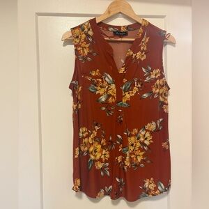 Lily Morgan Large Floral Tank Top